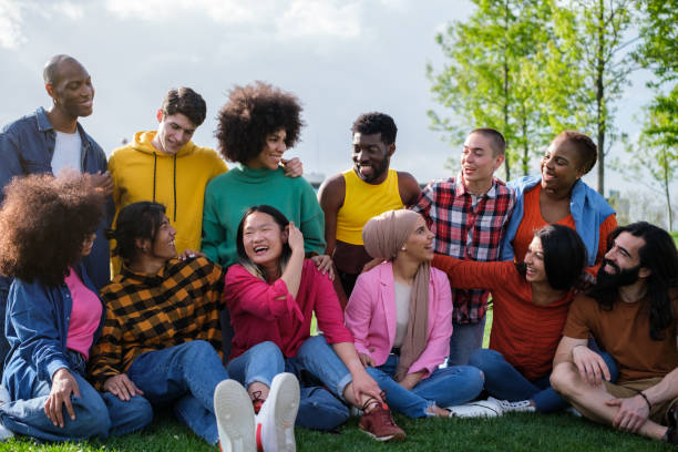 istock Diverse group of friends spending time together 1458159635