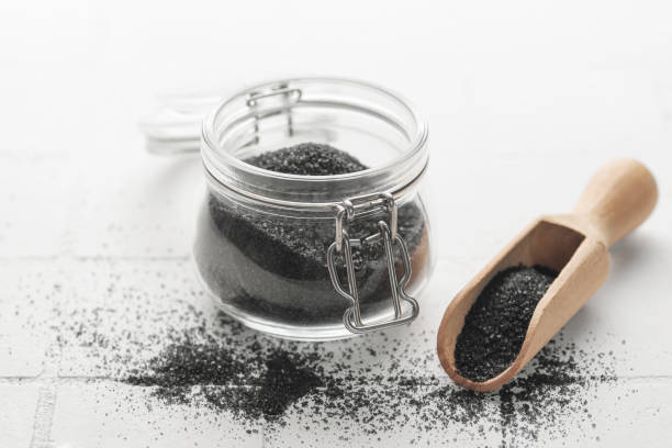 istock Hawaiian black  lava sea salt 1458163717