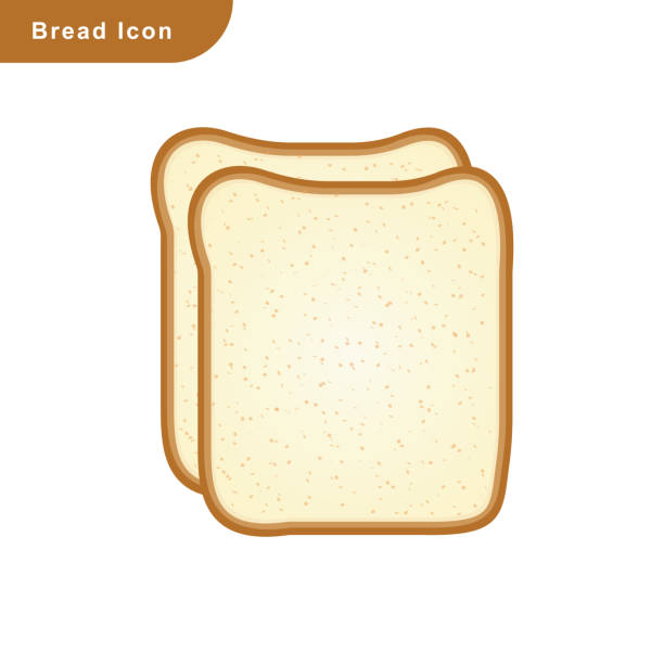 パン アイコン ベクトルのスライス - 食パン点のイラスト素材／クリップアート素材／マンガ素材／アイコン素材