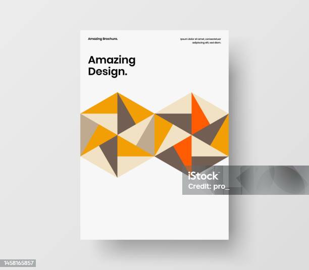 Pample Vector Simple Pamphlet A4 Vector Design Layout Original Mosaic Pattern Company ...