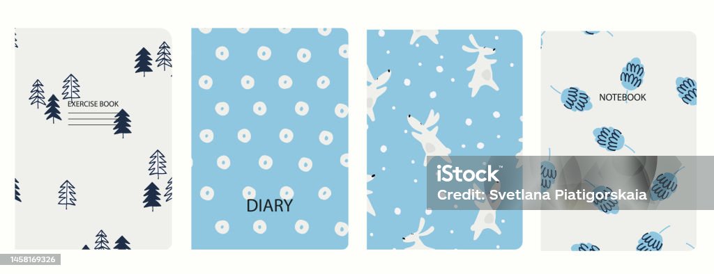 Cover Page With Rabbit Cover Page Templates Based On Patterns With Rabbit Symbol 2023 Fir ...