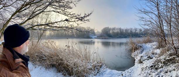 Watching the winter lake