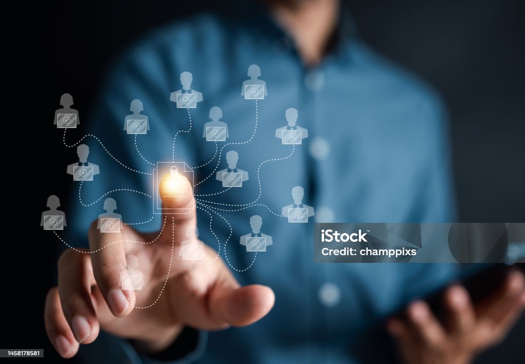 Master Web Network Businessman Touching To Access System Web Developer Web Master Web ...
