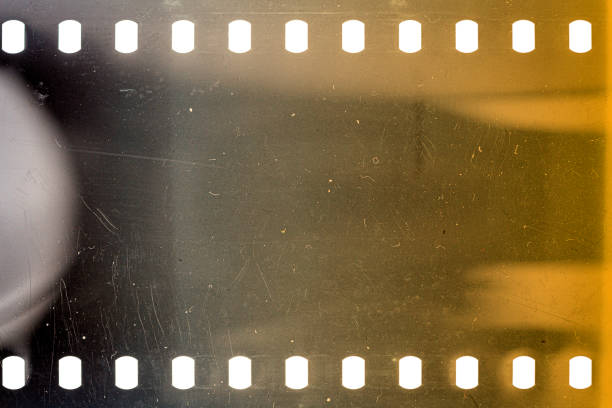 istock Dusty and grungy 35mm film texture or surface 1458178650
