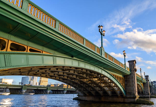 istock Southwark Bridge and River Thames in London, UK 1458179643