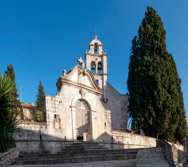 istock Orthodox Ascension chirch entering gate front view 1458182796