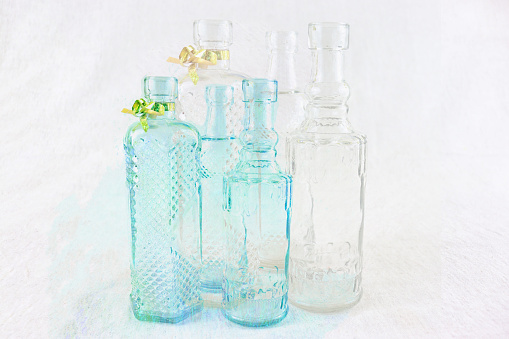 Close up of bottles