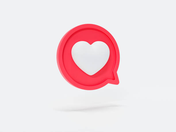 istock 3d minimal love chat icon. valentine compositions. romantic message. 3d illustration. 1458189436