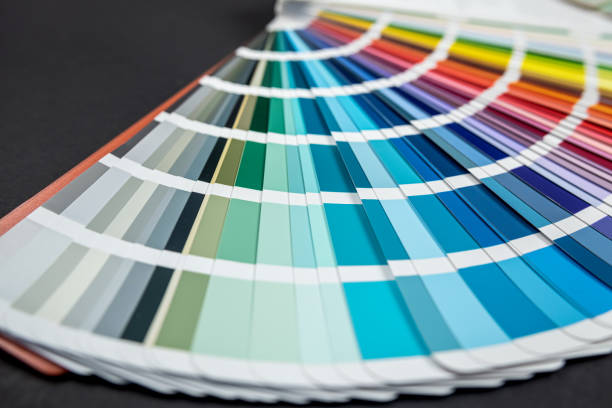 istock Color sampler for drawing or choosing colors isolated on plain background. 1458191323