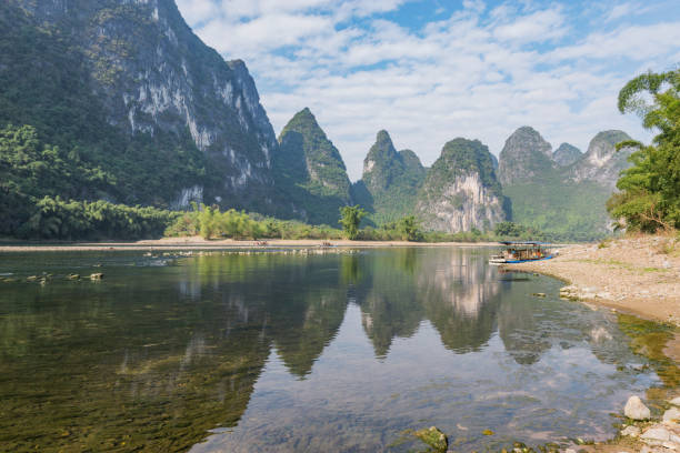istock Sunrise view of Li River by Xingping. 1458198139
