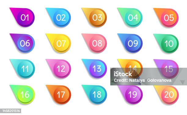 Bullet Numbers Graphics Bullet Numbers Infographic Buttons And Points Stock Illustration ...