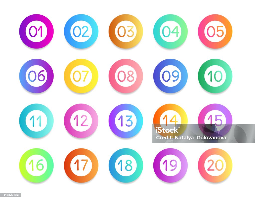 Bullet Numbers Graphics Bullet Numbers Infographic Buttons And Points Stock Illustration ...