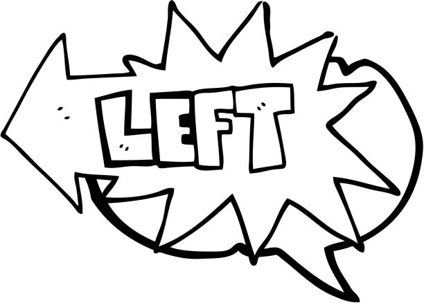Left Pictionary 10+ Black And White Sketches Of Hands Pointing Left Stock Photos ...