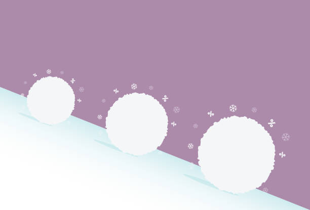 長期投資のための複利の雪だるま式効果投資 - snowball点のイラスト素材／クリップアート素材／マンガ素材／アイコン素材