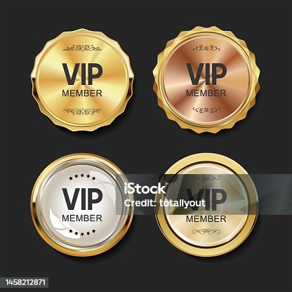 istock VIP gold and black labels and badges collection 1458212871