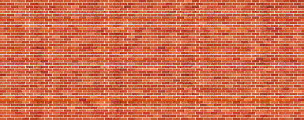 오래 된 갈색 벽돌 벽 배경 - backgrounds red textured brick wall stock illustrations