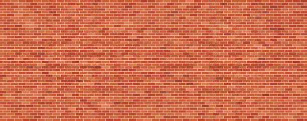 Vector illustration of Old brown brick wall background