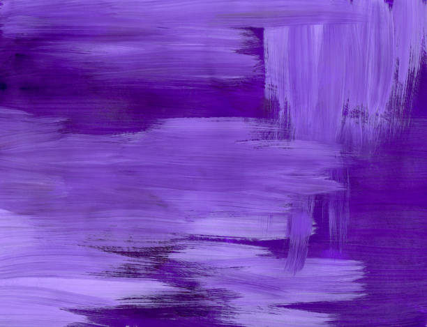 istock Grunge Dark and Violet Hand Drawn Texture Template. Chaotic brush strokes on paper with acrylic paint 1458223949