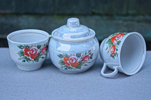China decorative teapots in a row