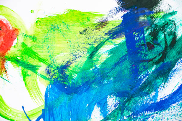 Abstract Watercolor blending on paper background
