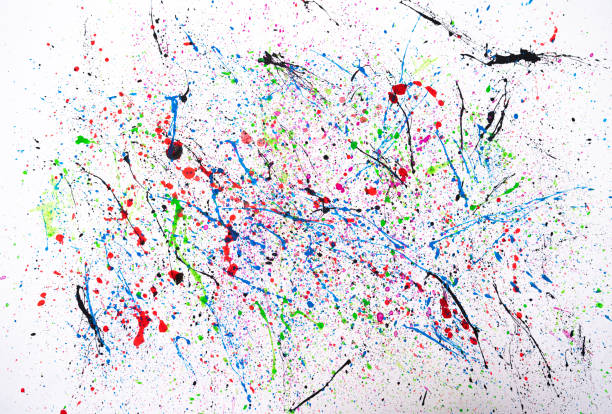 Abstract Watercolor blending on paper background