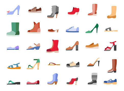 Shoes Icons Set.