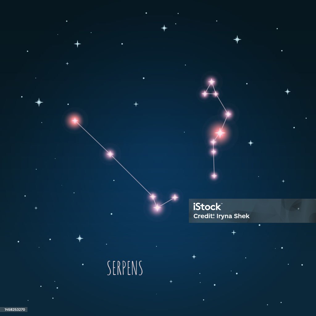 Constellation Scheme In Starry Sky Open Space Stock Illustration ...