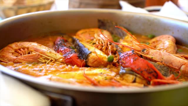 Arroz de mariscos ( Spanish Rice with seafood) , Spanish cuisine