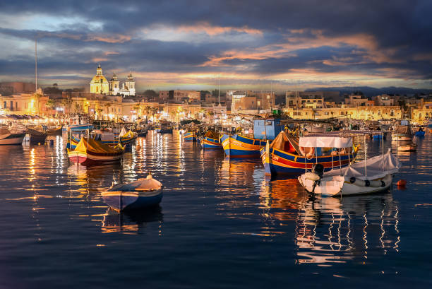 istock A beautiful night scene of Malta at sunset 1458266022