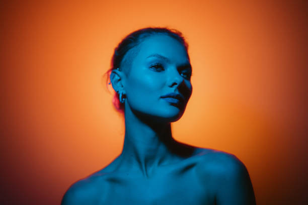 istock Creative shadow play on female body. 1458267813