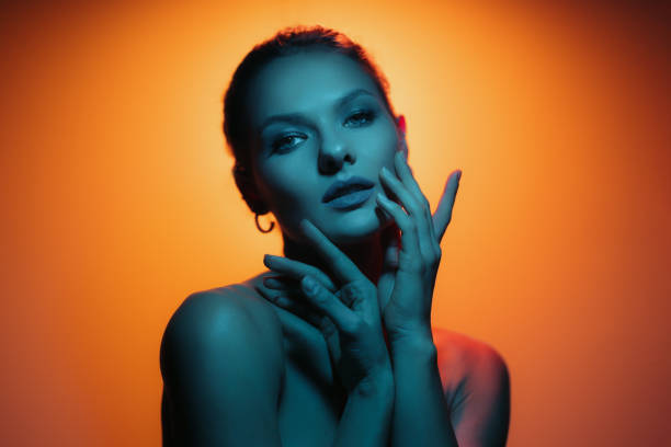 istock Creative shadow play on female body. 1458267840