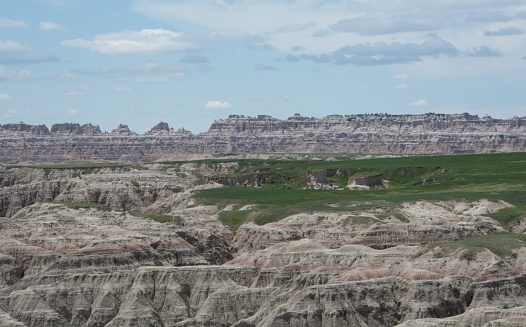 Vibrant coloes of Badlands Formations in Badlands National Park, South Dakota, USA