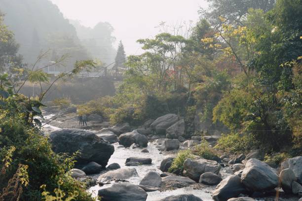 istock Rangbang river mountain valley.Tabakoshi West Bengal India 1458272754
