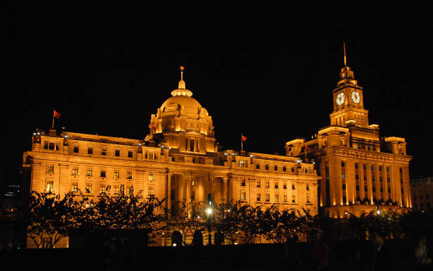 istock The Bund in Shanghai, China at night 1458284317