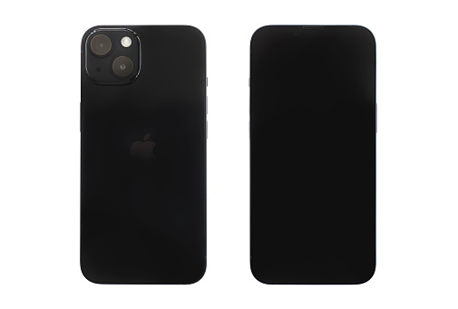 Antalya, Turkey - November 30, 2021: Newly released iPhone 13 Pro mockup set with back and front angles