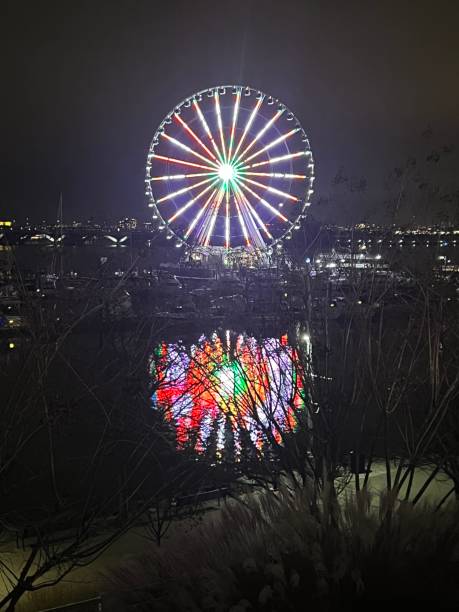 Ferris Wheel at National Harbor, Maryland stock photo