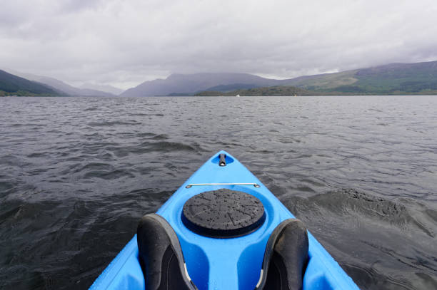 istock Blue kayak on open water at Loch Lomond 1458289343