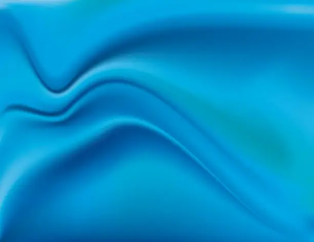 Vector illustration of Abstract Wave Background Template In Bright Blue