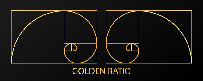 Drawing Golden Ration From Graph Ration Section Proportions Vector Pattern In Golden Ratio Fibonacci ...