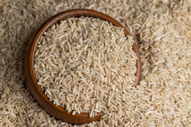 istock Unprocessed healthy dark rice, close up 1458302668