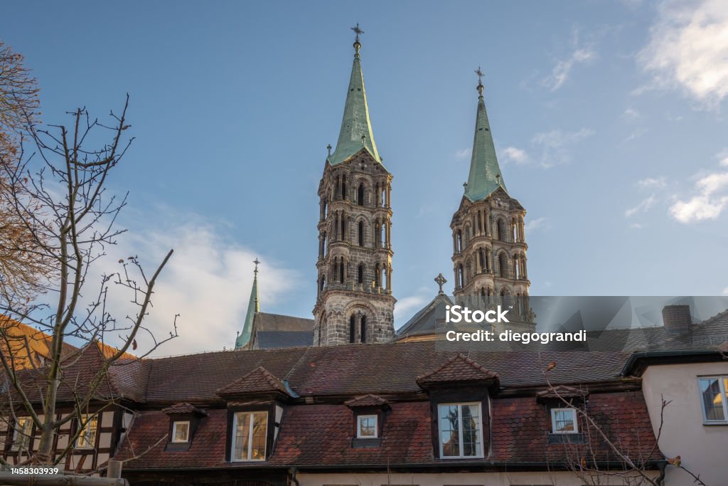 Bamberg Cathedral of St Peter and St George - Bamberg, Bavaria, Germany Architecture Stock Photo
