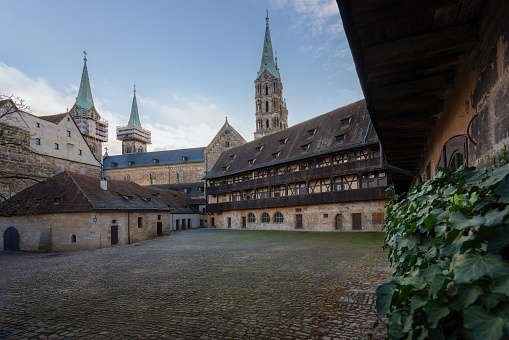 Old Court (Alte Hofhaltung) with Bamberg Cathedral Tower - Bamberg, Bavaria, Germany