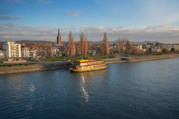 Beuel District Skyline and Rhine River - Bonn, Germany