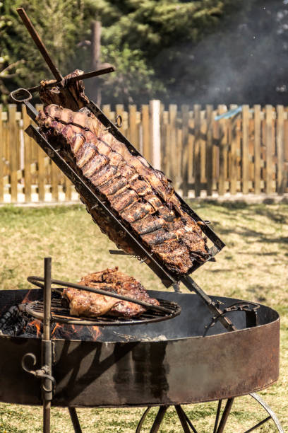 istock Flame fired beef ribs. Traditional Gaucho food. Argentina 1458308885