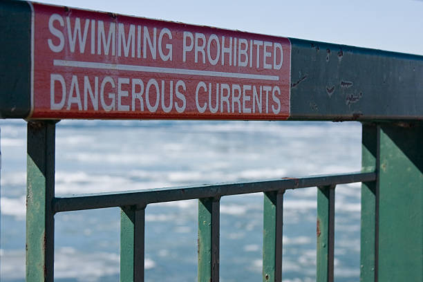 Swimming Prohibited stock photo