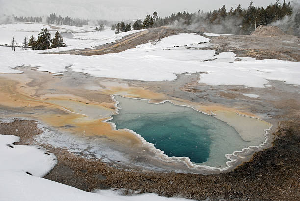 istock Yellowstone Park Pool in Winter 145831154