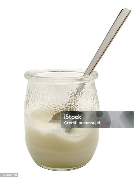 Yogurt Has Half Full Stock Photo - Download Image Now - Breakfast, Drink, Food