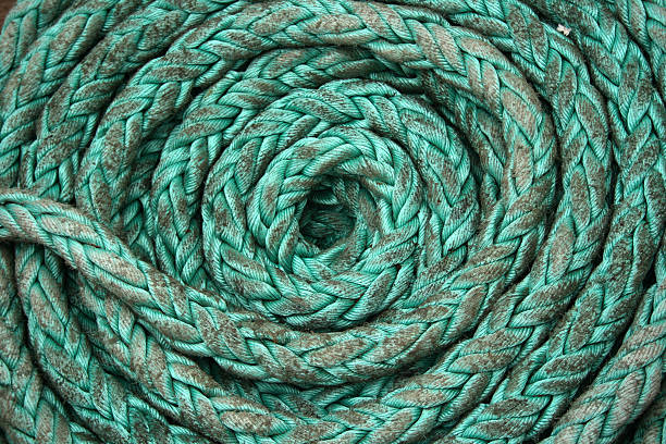 Coiled rope stock photo