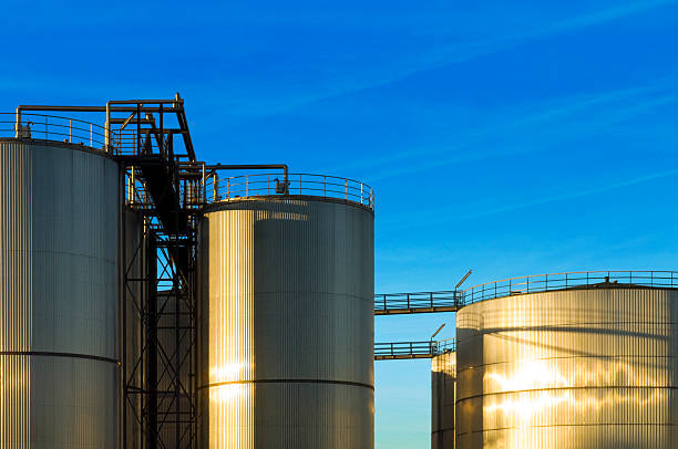 istock Stainless steel industrial Silos 145831497