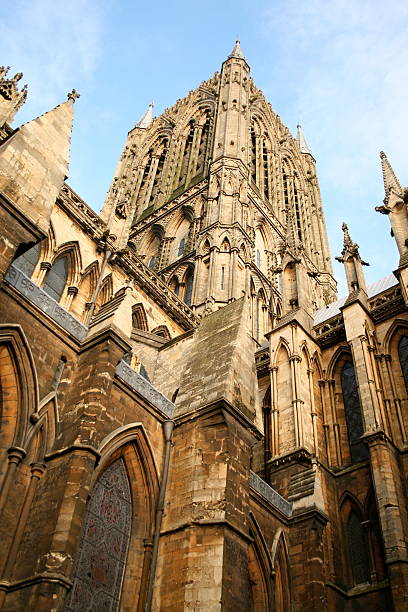 Lincoln Cathedral Central Tower stock photo
